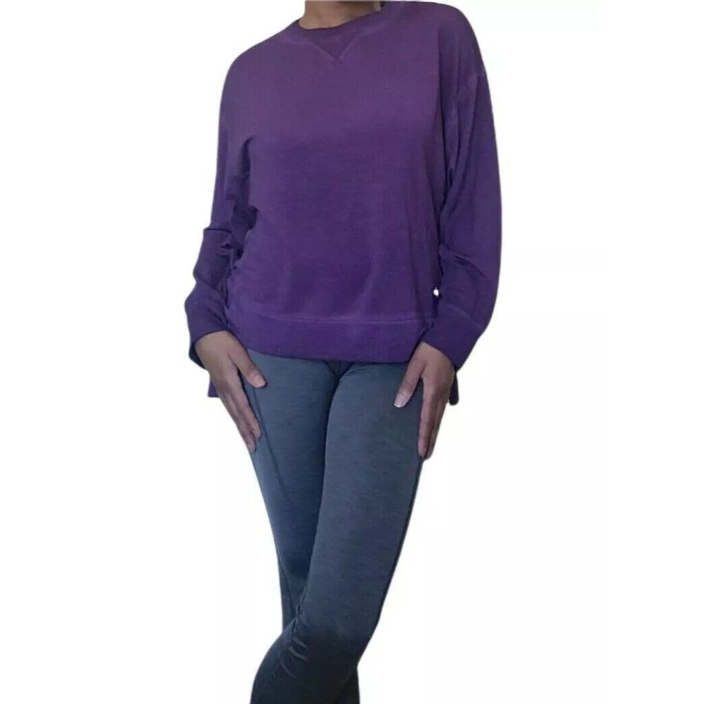 Joy Lab Womens Crew Neck Long Sleeve High Low Pullover Lightweight XS Purple NWT